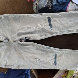 Old Navy Blue Skinny Jeans Distressed Style